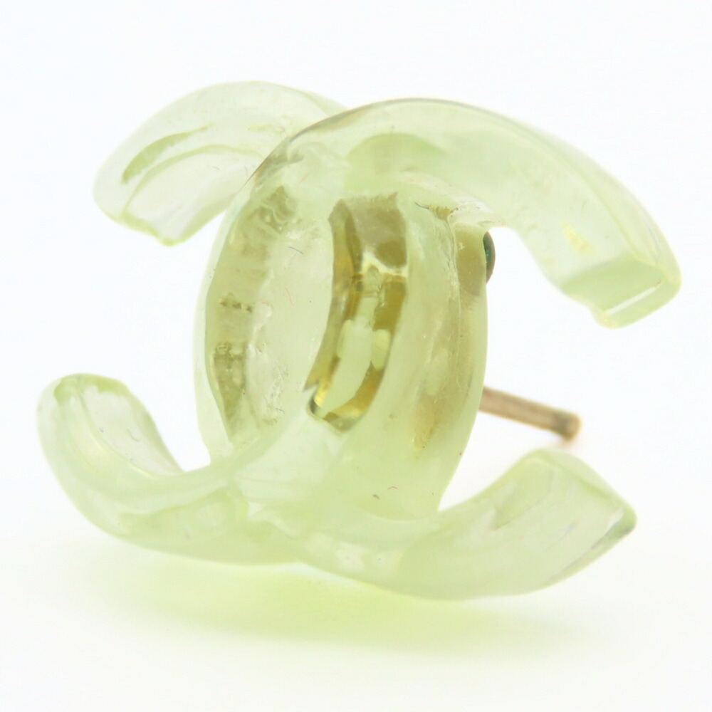 CHANEL Authentic Green Logo Earrings - Picture 9 of 10